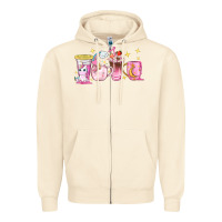 Sandshell unicorn coffee cups Zipper Hoodie - NancyCooperArtShop