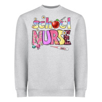 Heather Grey school nurse Heavyweight Sweatshirt - BundleAndBundleShop