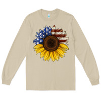 Mushroom american flag sunflower Long Sleeve Tee - Jasminsmagicworld