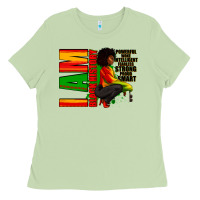Matcha I am black history Afro American woman Ladies Tee - RanaPortraitStore
