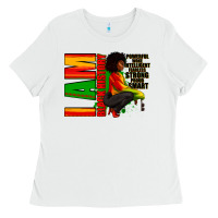 I Am Black History Afro American Woman Ladies Tee | Teevron