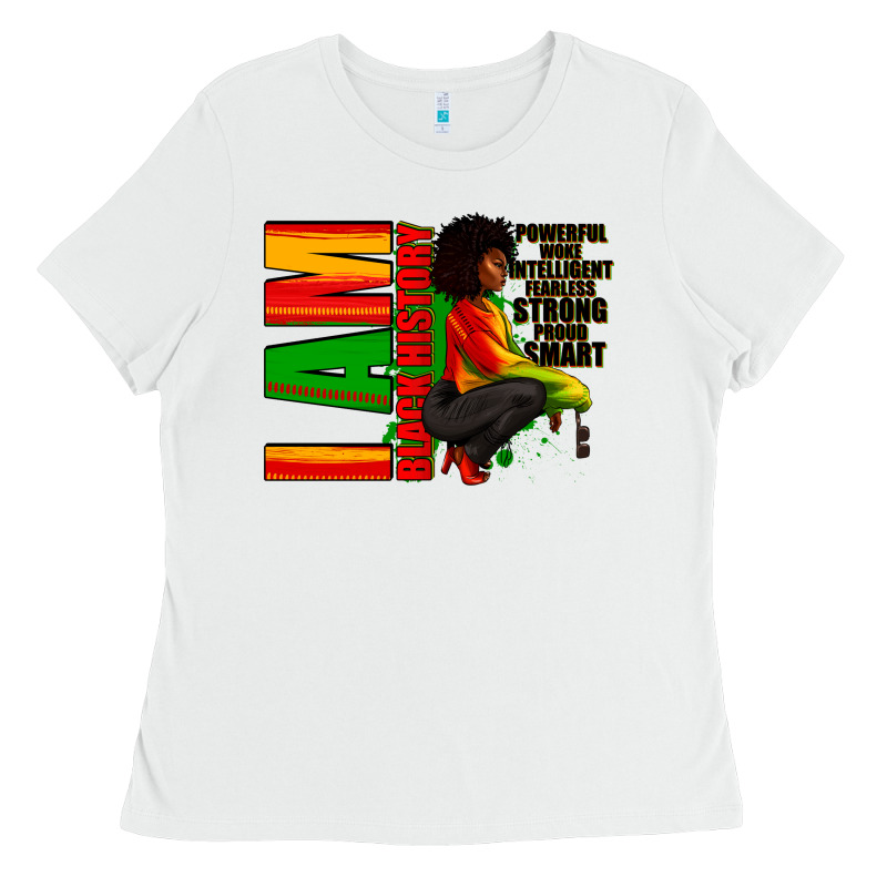 I Am Black History Afro American Woman Ladies Tee by RanaPortraitStore | Teevron