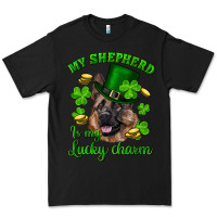 Black st.patrick's day my shepherd is my lucky charm Premium Tee - RanaPortraitStore