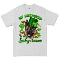 Dove Grey st.patrick's day my shepherd is my lucky charm Premium Tee - RanaPortraitStore