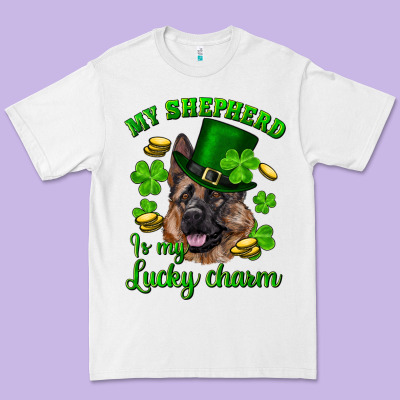 St.patrick's Day My Shepherd Is My Lucky Charm Premium Tee Designed By Ranaportraitstore