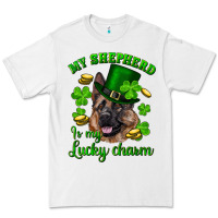 White st.patrick's day my shepherd is my lucky charm Premium Tee - RanaPortraitStore