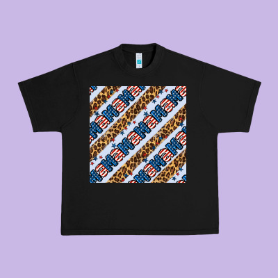 American Mama Leopard Seamless Pattern Urban Heavy Tee Designed By Bundleandbundleshop