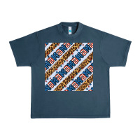 Midnight Navy american mama leopard seamless pattern Urban Heavy Tee - BundleAndBundleShop
