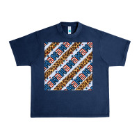 Navy american mama leopard seamless pattern Urban Heavy Tee - BundleAndBundleShop