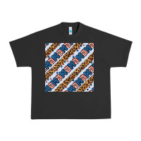 Pigment Black american mama leopard seamless pattern Urban Heavy Tee - BundleAndBundleShop