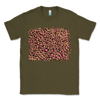 Army Green leopard with pink glitter Classic Tee - Artiststas