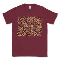 Burgundy leopard with pink glitter Classic Tee - Artiststas