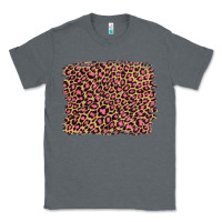 Charcoal Heather leopard with pink glitter Classic Tee - Artiststas