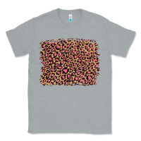 Heather Grey leopard with pink glitter Classic Tee - Artiststas