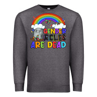 Charcoal Heather gender roles are dead Premium Sweatshirt - Artiststas