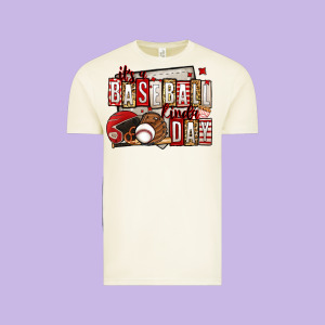 It's A Baseball Kinda Day Vintage Tee Designed By Jasminsmagicworld