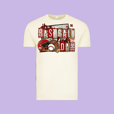 It's A Baseball Kinda Day Vintage Tee Designed By Jasminsmagicworld