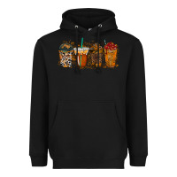 Black leopard and cowhide drink Heavyweight Hoodie - RacoonDesign