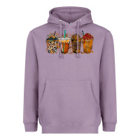 Lavender leopard and cowhide drink Heavyweight Hoodie - RacoonDesign