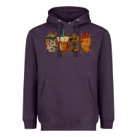 Plum leopard and cowhide drink Heavyweight Hoodie - RacoonDesign
