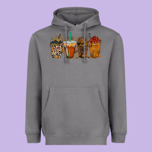 Leopard And Cowhide Drink Heavyweight Hoodie Designed By Racoondesign