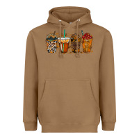 Toasted Coconut leopard and cowhide drink Heavyweight Hoodie - RacoonDesign