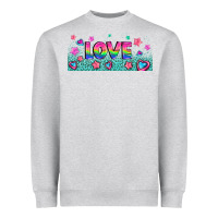 Heather Grey lgbt love with hearts and stars Heavyweight Sweatshirt - AdoDesignShop