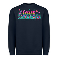 Navy lgbt love with hearts and stars Heavyweight Sweatshirt - AdoDesignShop