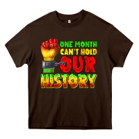 Chocolate Brown one month cant hold our history juneteenth Heavy Core Tee - texasbilliewilder