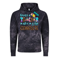 Cloud Black being a teacher makes my life complate Vintage Hoodie - AdoDesignShop