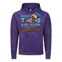 Cloud Purple being a teacher makes my life complate Vintage Hoodie - AdoDesignShop