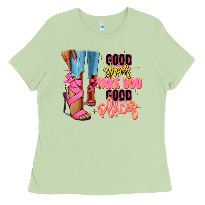 Good Shoes Take You To Good Places Black Fashion G Ladies Tee by RanaPortraitStore | Teevron