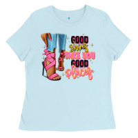 Baby Blue Good shoes take you to good places black fashion g Ladies Tee - RanaPortraitStore