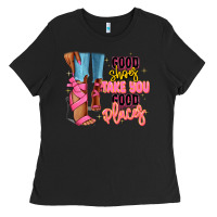 Black Good shoes take you to good places black fashion g Ladies Tee - RanaPortraitStore
