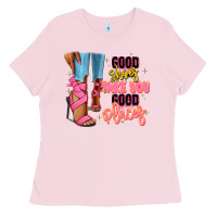 Bubblegum Pink Good shoes take you to good places black fashion g Ladies Tee - RanaPortraitStore
