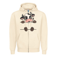 Sandshell custom cow Zipper Hoodie - MaliasSmallBusiness