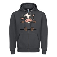 Smoke custom cow Zipper Hoodie - MaliasSmallBusiness