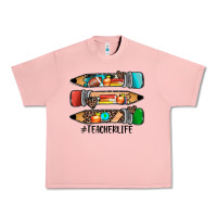 Salmon #teacherlife pencils Urban Heavy Tee - JahusDesignShop