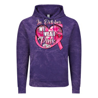 Cloud Purple in october we wear pink heart Vintage Hoodie - JahusDesignShop