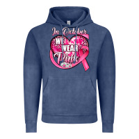 Vintage Denim in october we wear pink heart Vintage Hoodie - JahusDesignShop