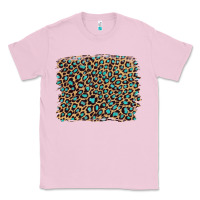 Bubblegum Pink leopard with turquoise glitter Classic Tee - Artiststas