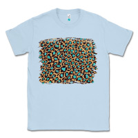 Dusty Blue leopard with turquoise glitter Classic Tee - Artiststas