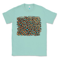 Seafoam leopard with turquoise glitter Classic Tee - Artiststas