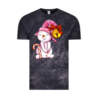 Cloud Black winter pink snowman Vintage Tee - AdoDesignShop