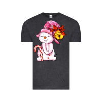 Vintage Black winter pink snowman Vintage Tee - AdoDesignShop