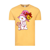 Vintage Mustard winter pink snowman Vintage Tee - AdoDesignShop