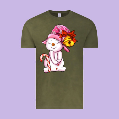 Winter Pink Snowman Vintage Tee Designed By Adodesignshop