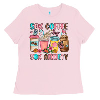 Half Teacher Half Coffee Ladies Tee | Teevron