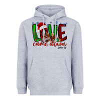 Heather Grey love came dow christmas Heavyweight Hoodie - RacoonDesign