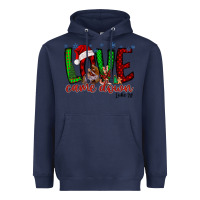 Navy love came dow christmas Heavyweight Hoodie - RacoonDesign